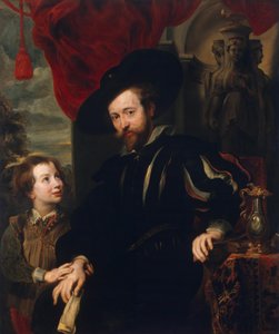 Portret van Rubens met zijn zoon Albert (kopie van het verloren origineel uit de late jaren 1610)