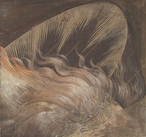 Hoofd van een Apostel Omringd door een Vlam en een Nimbus: Fragment, 1500-50