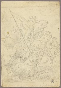 Sint Joris en de Draak door School of Raphael