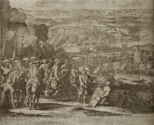 Beleg van de Turkse Vesting Azov door Russische Troepen in 1696, ca. 1700 door Schoonebeek