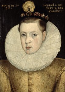 Portret van James VI van Schotland, later James I van Engeland (1566-1625) 1586