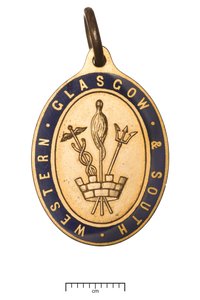 Schotland, Glasgow en South Western Railway, directeurs pas, ca. 1850 (goud & email) door Scottish School