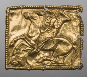 Scythische kunst: Plaque met jachtscène door Scythian