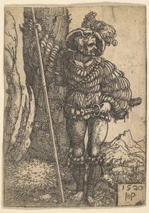 Een Lansquenet, 1520 door Sebald Beham