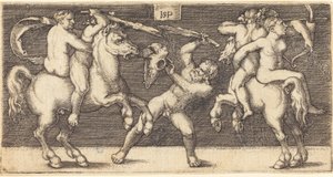 Slag van Drie Mannen door Sebald Beham