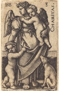 Charitas door Sebald Beham