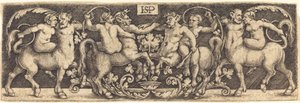 Fries met centauren door Sebald Beham