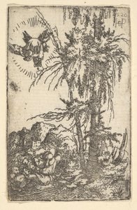 Joachim Ontvangt de Belofte van de Geboorte van de Maagd, 1520 door Sebald Beham