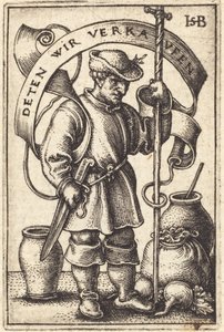 Boer op de markt [links] door Sebald Beham