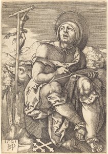 Sint Antonius de Kluizenaar door Sebald Beham