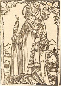 Sint Erasmus als bisschop door Sebald Beham