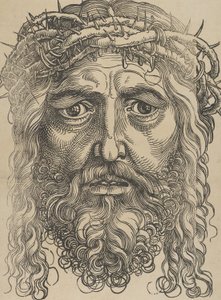 Het hoofd van Christus gekroond met doornen, ca. 1520 door Sebald Beham