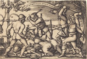 Het Gevecht van de Boeren door Sebald Beham