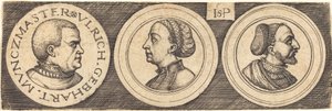 Drie Medailles met Portretten door Sebald Beham