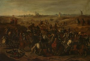 Het gevecht tussen kurassiers, 5 februari 1600, op de Vughterheide door Sebastiaen Vrancx (after)