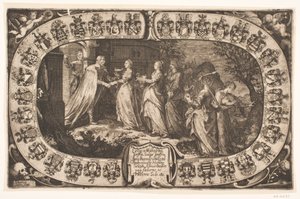De vijf wijze maagden. Herdenkingsblad ter gelegenheid van de dood van juffrouw Anne Rosenkrantz door Sebastian Lehlin