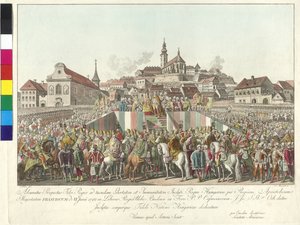 Kroning van keizer Franz II tot koning van Hongarije in Boedapest op 6 juni 1792 door Sebastian Mansfeld