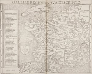 Cosmographia, detail van Galliae door Sebastian Munster