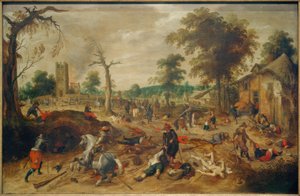 De plundering van het dorp Wommelgem door troepen van de opstandige provincies