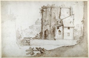 Ruïnes op de Celio met de kerk van SS. Giovanni e Paolo