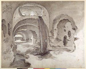 Tivoli, Cryptoporticus onder de Tempel van Hercules Victor door Sebastian Vrancx