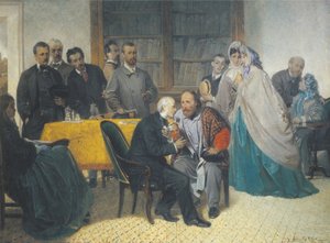 Giuseppe Garibaldi op bezoek bij Alessandro Manzoni op 15 maart 1862