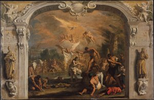 De Doop van Christus, ca. 1713-14 door Sebastiano Ricci