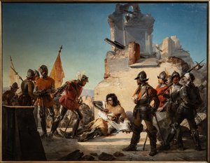 De dood van Francesco Ferrucci in Gavinana door Sebastiano de Albertis