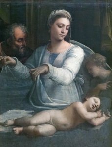 Madonna del Velo door Sebastiano del (c.1485 1547) Piombo
