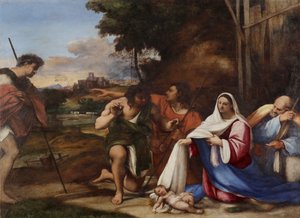 Aanbidding van de herders, 1510 door Sebastiano del Piombo