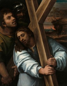Christus draagt het kruis, ca. 1515-1517 door Sebastiano del Piombo