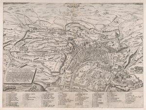 Speculum Romanae Magnificentiae: Uitzicht op Rome vanuit het Noorden, 1561