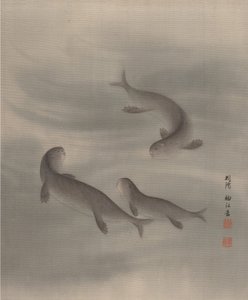 Otters zwemmen, ca. 1890-92