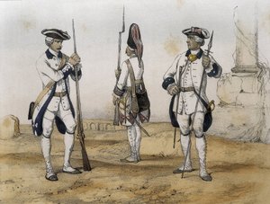 Linie-infanteristen tijdens het bewind van Karel III van Spanje door Serafin Maria Earl of Clonard De Sotto