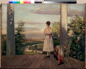 Landhuis van Anton Tsjechov in Melikhovo door Sergei Arsenevich Vinogradov