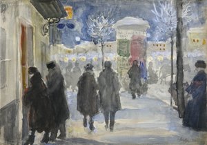 Moskou Straat, 1922 door Sergei Arsenevich Vinogradov