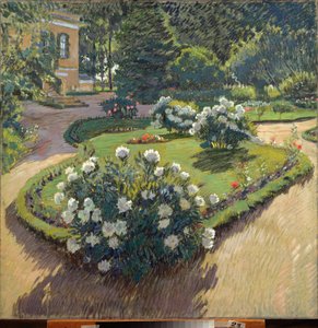 Een tuin door Sergei Arsenevich Vinogradov