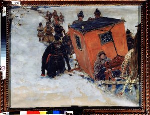 De gesloten slee van de boyars door Sergei Ivanovich Gribkov