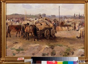 Een kermis door Sergei Ivanovich Svetoslavsky