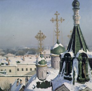 Uitzicht vanuit een raam van de Moskouse School voor Schilderkunst, 1878 door Sergei Ivanovich Svetoslavsky