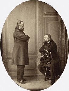 Herzen tegen Herzen. Dubbelportret van Aleksandr Ivanovich Herzen 1812-1870, 1865 door Sergei Lvovich Levitsky