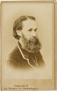 Portret van de cellist Karl Yulievich Davidov 1838-1889 door Sergei Lvovich Levitsky