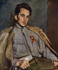 Portret van de Russische schrijver en revolutionair Dmitry Furmanov
