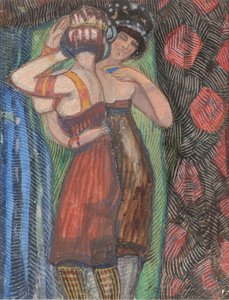 Twee vrouwen door Sergei Yurievich Sudeykin