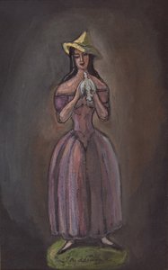 Vrouw in paars Olga Glebova-Sudeikina