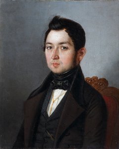 Portret van Ivan Ivanovich Molnar 1802-1872, 1840 door Sergey Ivanovich Khlobystayev