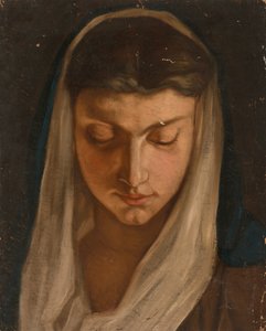 Vrouw met hoofddoek door Severin Falkman