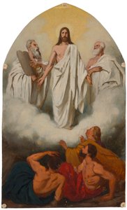 Totaalontwerp voor het altaarstuk van de kerk in Huittinen De Gedaanteverandering van Christus door Severin Falkman