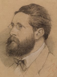 Portret van een man door Severin Falkman