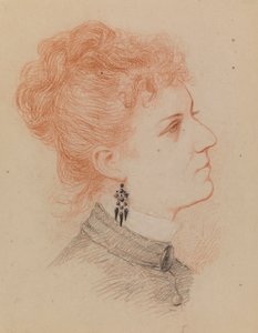 Portret van een vrouw door Severin Falkman